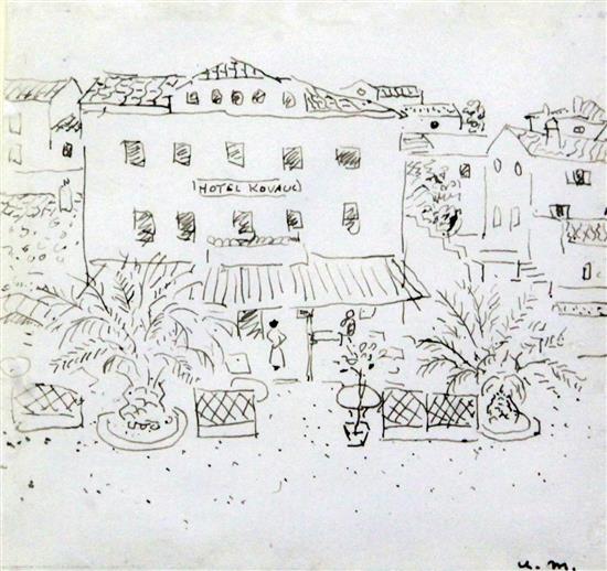 § Albert Marquet (1875-1947) Hotel Kovalis, c.1932 and Piazza San Marco, Venice 1936, 4 x 4.25in.